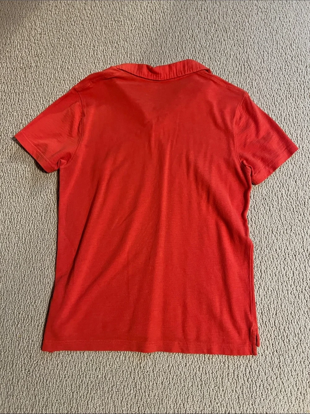 Men’s J. Crew Vibrant Orange Lightweight  Short-Sleeve Polo